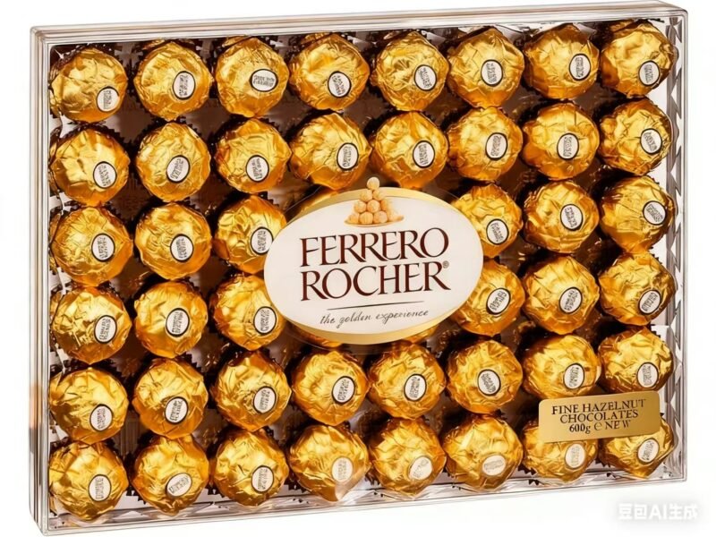 Deluxe Praline and Assorted Chocolate Gift Box – 48 Count (600g) – Milk Chocolate & Hazelnut Treats – Elegant Sweets for Festive Celebrations